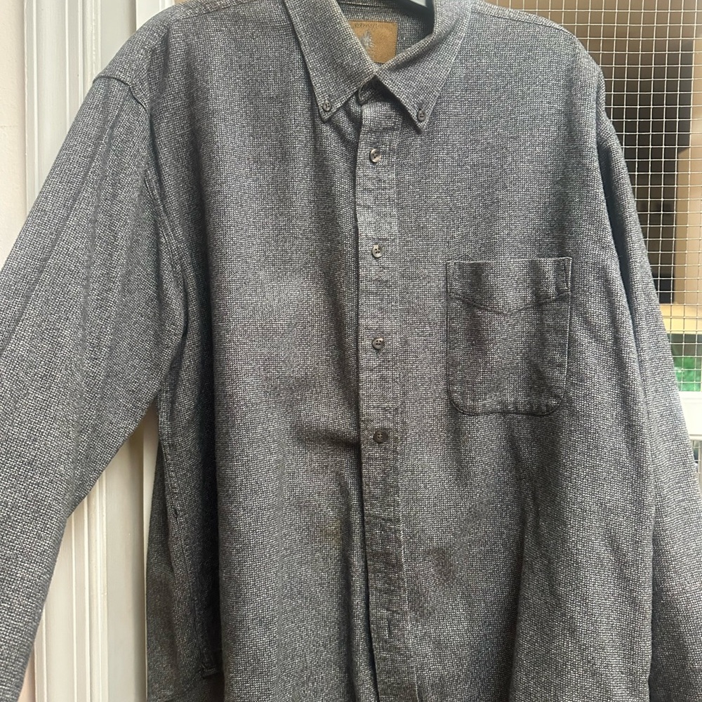 St. John's Bay Gray Casual Button Down Shirt